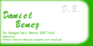 daniel bencz business card